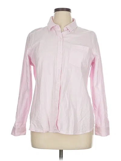 Pre-owned Croft & Barrow Long Sleeve Button Down Shirt In Pink