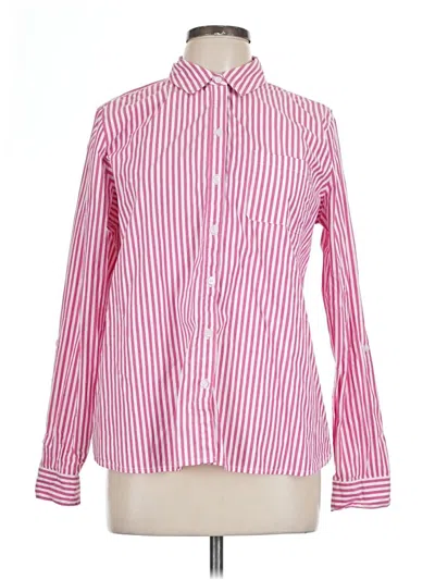 Pre-owned Croft & Barrow Long Sleeve Button Down Shirt In Pink
