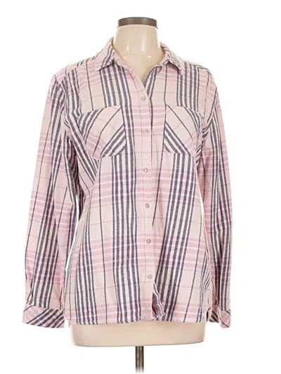 Pre-owned Croft & Barrow Long Sleeve Button Down Shirt In Pink