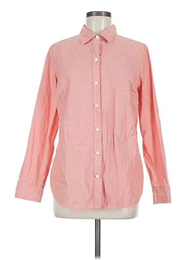 Pre-owned Croft & Barrow Long Sleeve Button Down Shirt In Pink