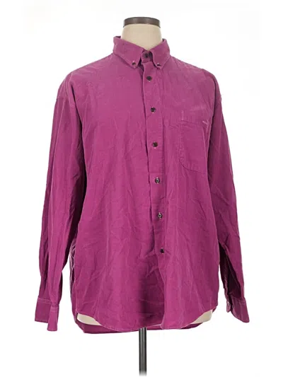Pre-owned Croft & Barrow Long Sleeve Button Down Shirt In Purple
