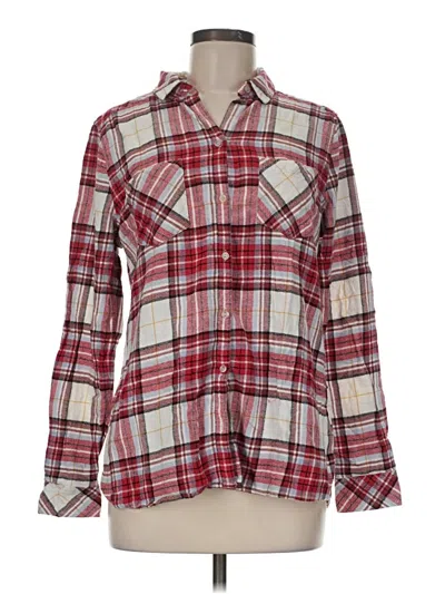 Pre-owned Croft & Barrow Long Sleeve Button Down Shirt In Red
