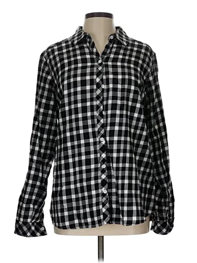 Pre-owned Croft & Barrow Long Sleeve Henley Shirt In Black