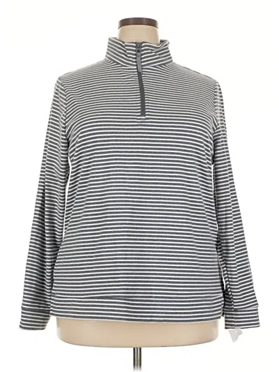 Pre-owned Croft & Barrow Long Sleeve Top Gray Turtleneck Tops