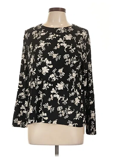 Pre-owned Croft & Barrow Long Sleeve T-shirt In Black
