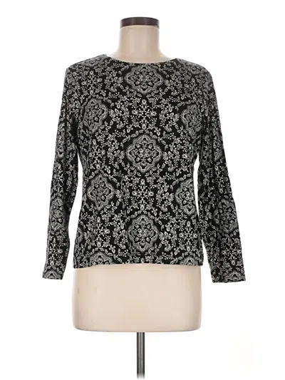 Pre-owned Croft & Barrow Long Sleeve T-shirt In Black