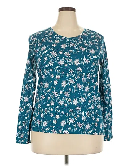 Pre-owned Croft & Barrow Long Sleeve T-shirt In Blue