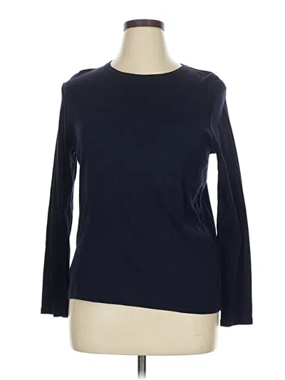 Pre-owned Croft & Barrow Long Sleeve T-shirt In Blue
