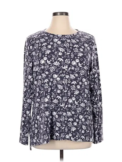 Pre-owned Croft & Barrow Long Sleeve T-shirt In Blue