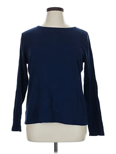 Pre-owned Croft & Barrow Long Sleeve T-shirt In Blue