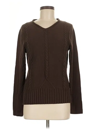 Pre-owned Croft & Barrow Long Sleeve T-shirt In Brown