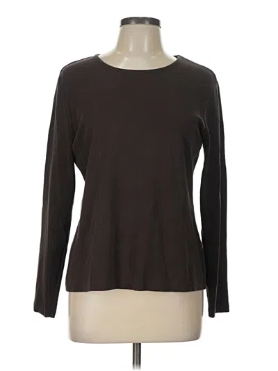 Pre-owned Croft & Barrow Long Sleeve T-shirt In Brown