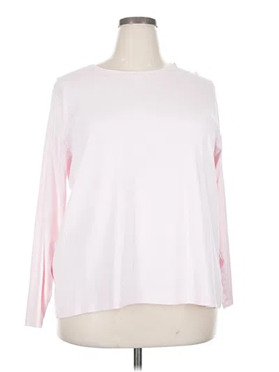 Pre-owned Croft & Barrow Long Sleeve T-shirt In Pink