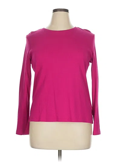 Pre-owned Croft & Barrow Long Sleeve T-shirt In Pink
