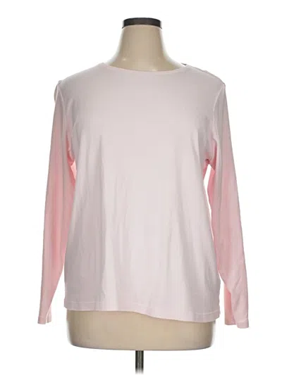 Pre-owned Croft & Barrow Long Sleeve T-shirt In Pink