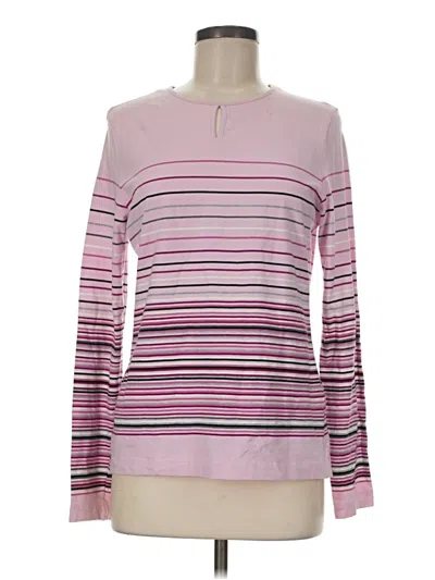 Pre-owned Croft & Barrow Long Sleeve T-shirt In Pink