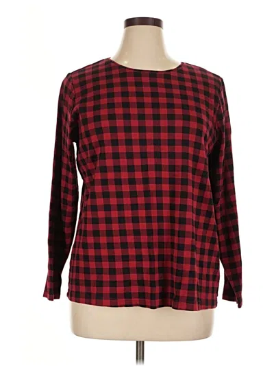 Pre-owned Croft & Barrow Long Sleeve T-shirt In Red