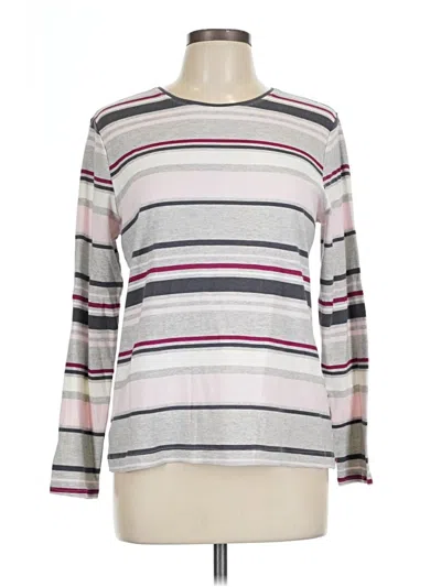 Pre-owned Croft & Barrow Long Sleeve T-shirt In Silver