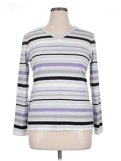 Pre-owned Croft & Barrow Long Sleeve T-shirt In Silver