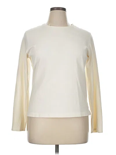 Pre-owned Croft & Barrow Long Sleeve T-shirt In White