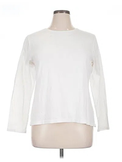 Pre-owned Croft & Barrow Long Sleeve T-shirt In White