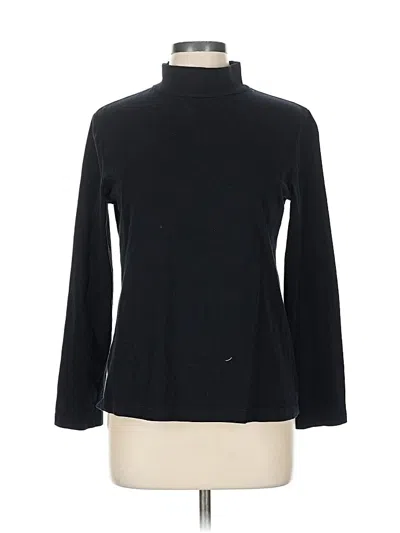 Pre-owned Croft & Barrow Long Sleeve Turtleneck In Black