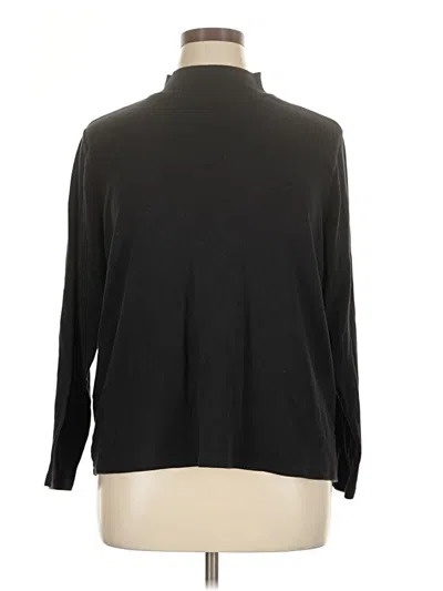 Pre-owned Croft & Barrow Long Sleeve Turtleneck In Black
