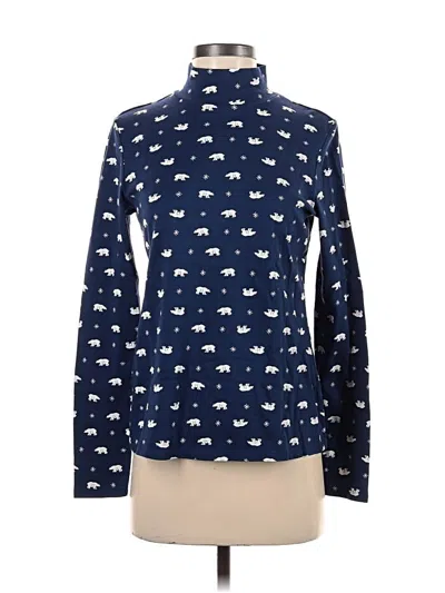 Pre-owned Croft & Barrow Long Sleeve Turtleneck In Blue
