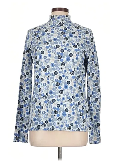 Pre-owned Croft & Barrow Long Sleeve Turtleneck In Blue