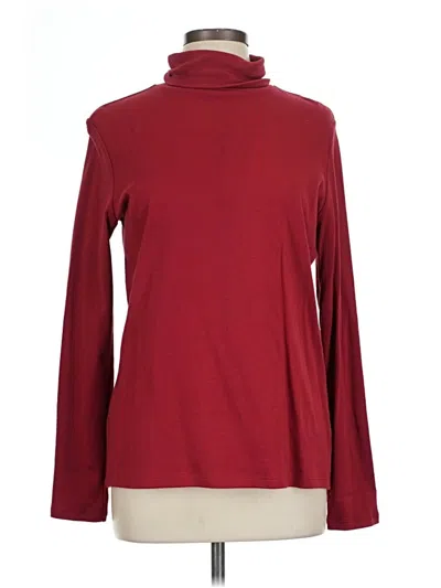 Pre-owned Croft & Barrow Long Sleeve Turtleneck In Burgundy