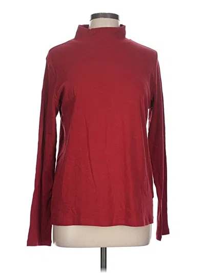 Pre-owned Croft & Barrow Long Sleeve Turtleneck In Burgundy
