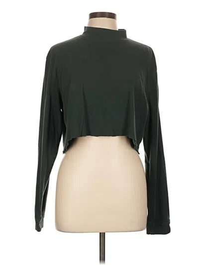 Pre-owned Croft & Barrow Long Sleeve Turtleneck In Green