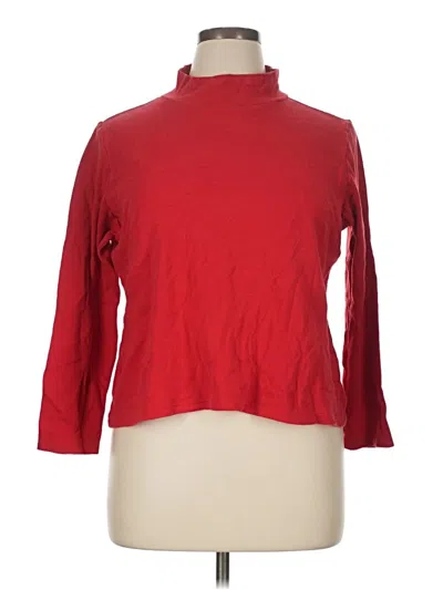 Pre-owned Croft & Barrow Long Sleeve Turtleneck In Red