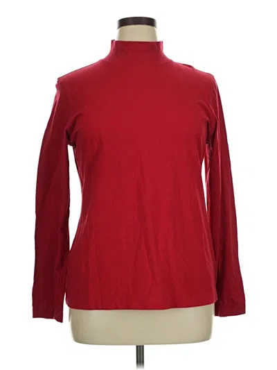 Pre-owned Croft & Barrow Long Sleeve Turtleneck In Red