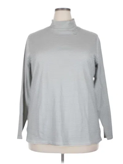 Pre-owned Croft & Barrow Long Sleeve Turtleneck In Silver