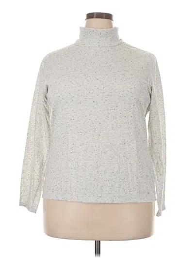 Pre-owned Croft & Barrow Long Sleeve Turtleneck In Silver