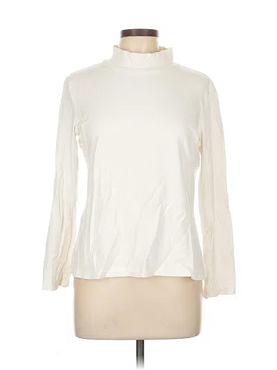 Pre-owned Croft & Barrow Long Sleeve Turtleneck In White