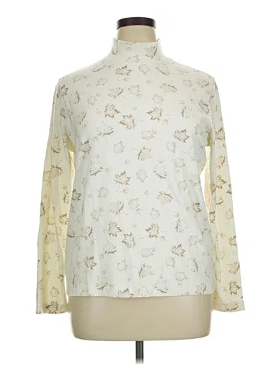 Pre-owned Croft & Barrow Long Sleeve Turtleneck In White