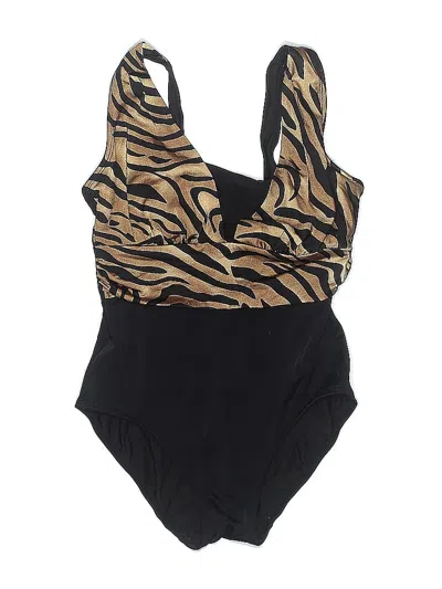 Pre-owned Croft & Barrow One Piece Swimsuit In Black
