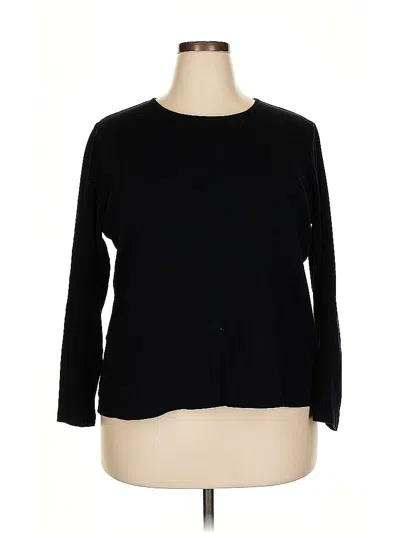 Pre-owned Croft & Barrow Pullover Sweater In Black