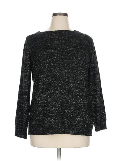 Pre-owned Croft & Barrow Pullover Sweater In Black