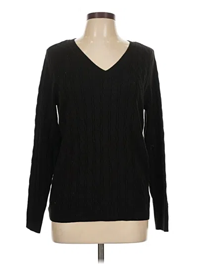 Pre-owned Croft & Barrow Pullover Sweater In Black