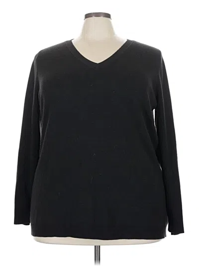 Pre-owned Croft & Barrow Pullover Sweater In Black