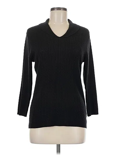 Pre-owned Croft & Barrow Pullover Sweater In Black