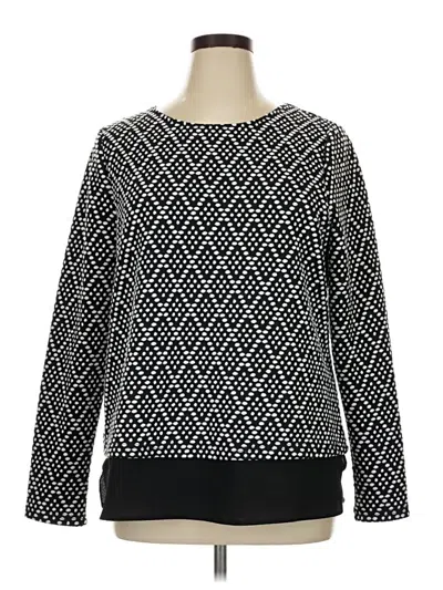 Pre-owned Croft & Barrow Pullover Sweater In Black