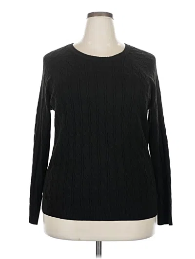 Pre-owned Croft & Barrow Pullover Sweater In Black