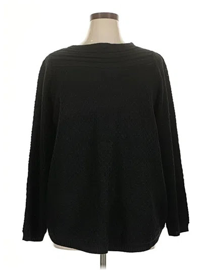 Pre-owned Croft & Barrow Pullover Sweater In Black