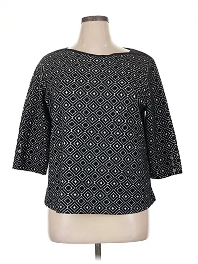 Pre-owned Croft & Barrow Pullover Sweater In Black