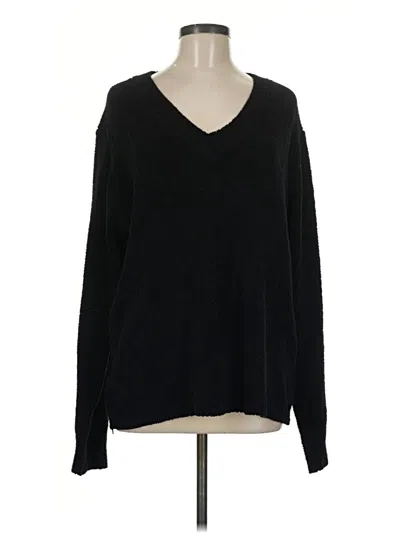 Pre-owned Croft & Barrow Pullover Sweater In Black