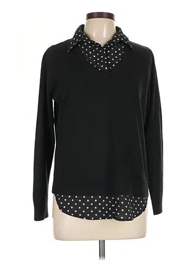 Pre-owned Croft & Barrow Pullover Sweater In Black
